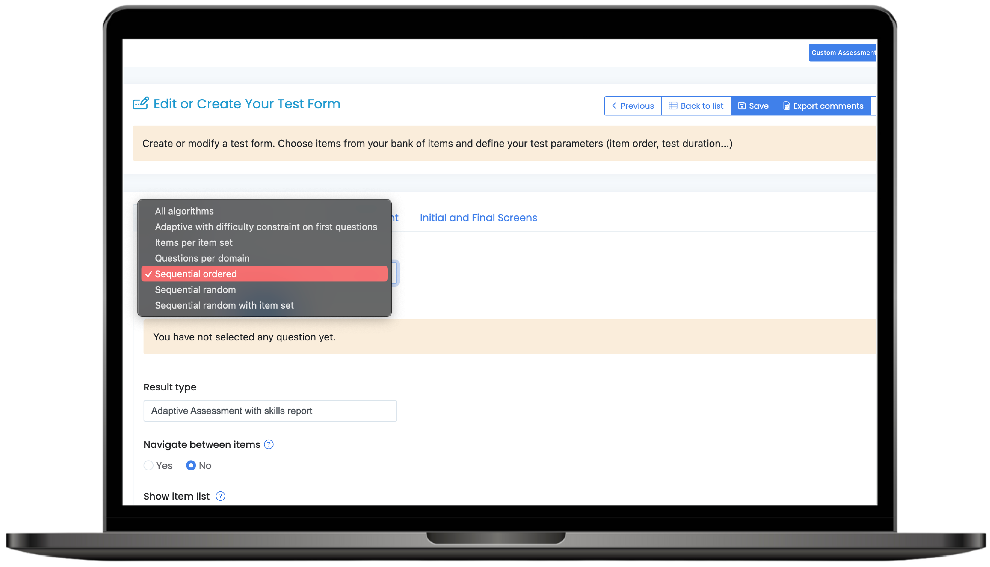secure assessment platform