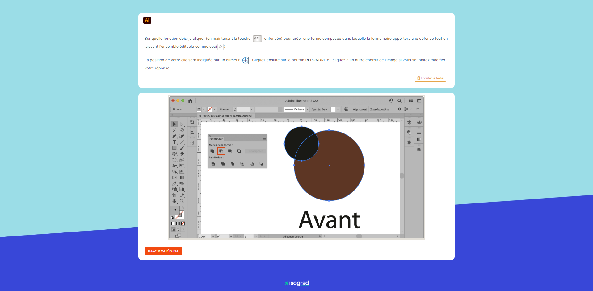Test d'évaluation<br />Adobe Illustrator