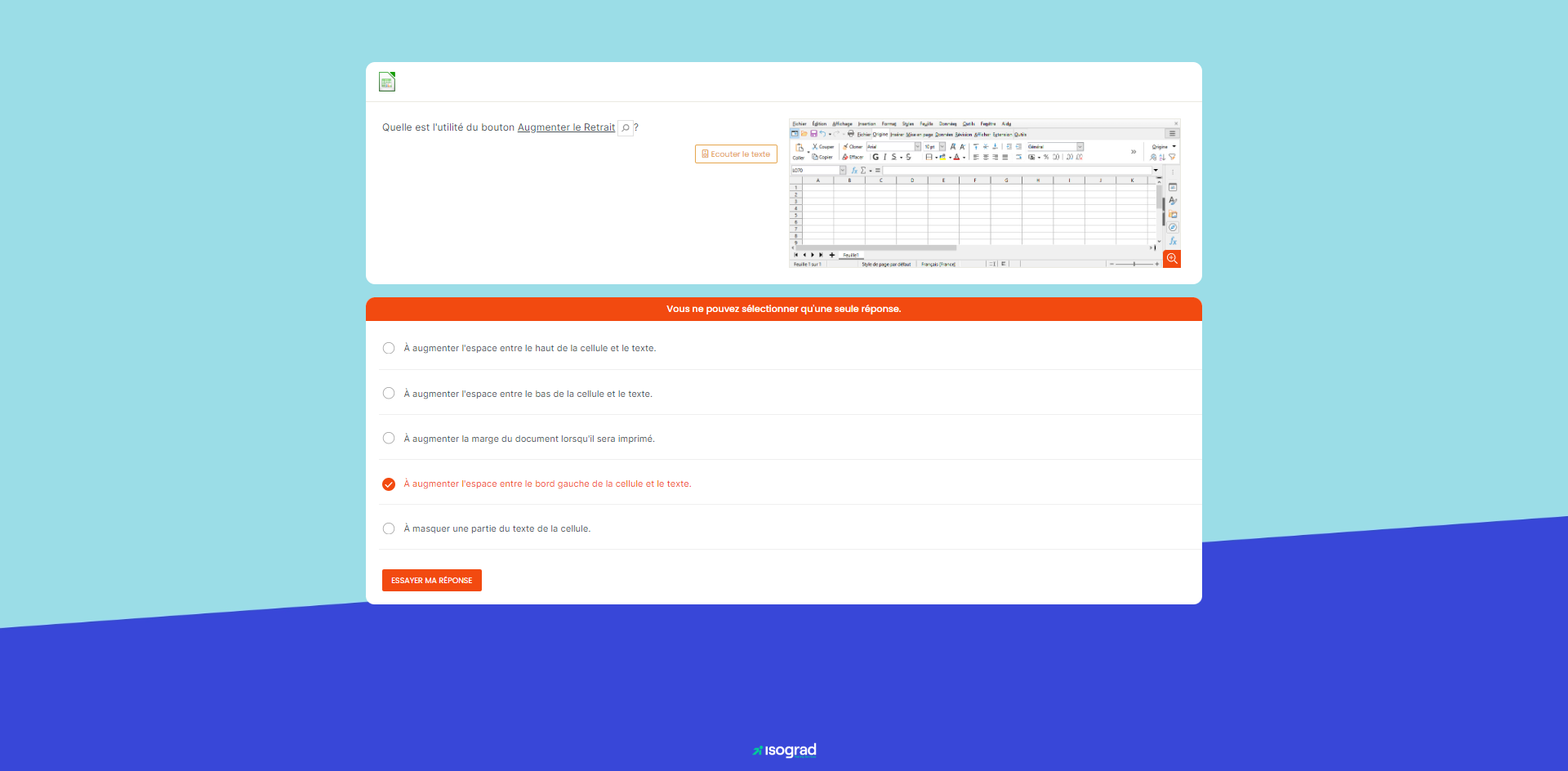 Test d'évaluation<br />LibreOffice Calc