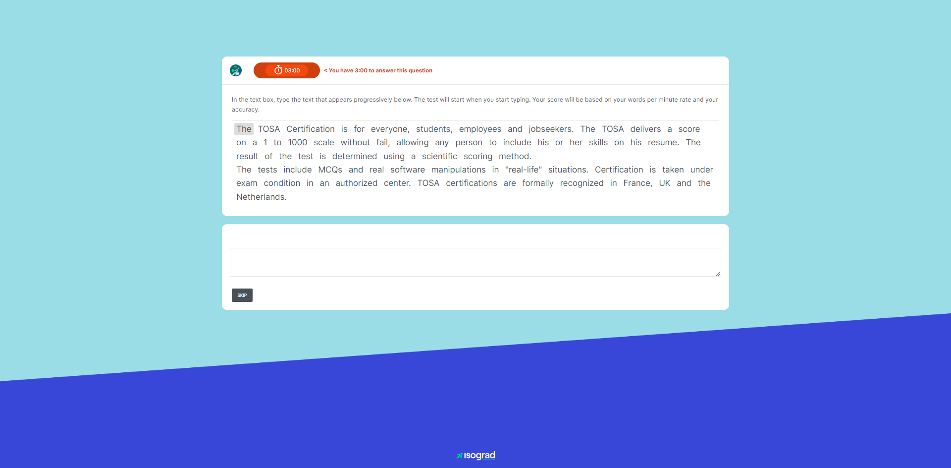Typing<br />Assessment Test